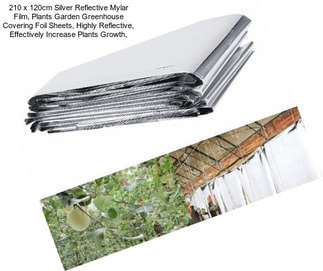 210 x 120cm Silver Reflective Mylar Film, Plants Garden Greenhouse Covering Foil Sheets, Highly Reflective, Effectively Increase Plants Growth,