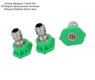 Unique Bargains 1.6mm Dia 25 Degree Spray Nozzle Universal Pressure Washer Green 3pcs