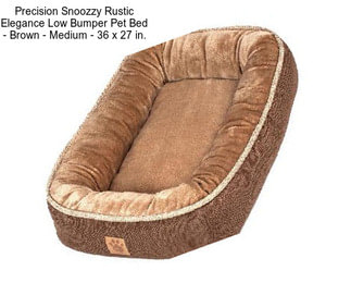 Precision Snoozzy Rustic Elegance Low Bumper Pet Bed - Brown - Medium - 36 x 27 in.