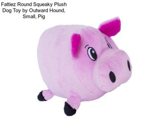 Fattiez Round Squeaky Plush Dog Toy by Outward Hound, Small, Pig