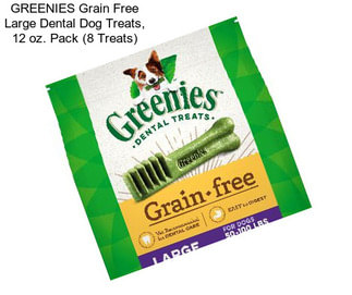 GREENIES Grain Free Large Dental Dog Treats, 12 oz. Pack (8 Treats)