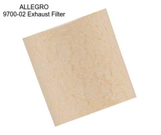 ALLEGRO 9700-02 Exhaust Filter