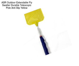 ASR Outdoor Extendable Fly Swatter Durable Telescopic Pole Anti Slip Yellow