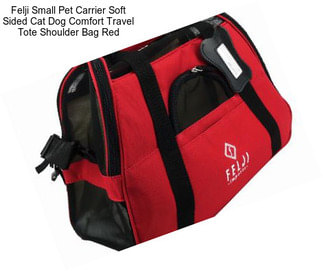 Felji Small Pet Carrier Soft Sided Cat Dog Comfort Travel Tote Shoulder Bag Red