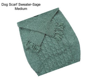 Dog Scarf Sweater-Sage Medium