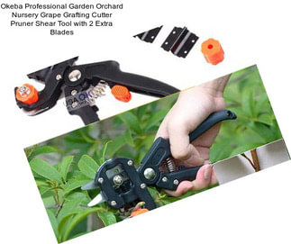 Okeba Professional Garden Orchard Nursery Grape Grafting Cutter Pruner Shear Tool with 2 Extra Blades