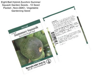 Eight Ball Hybrid Zucchini Summer Squash Garden Seeds - 10 Seed Packet - Non-GMO - Vegetable Gardening Seed