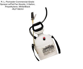 R. L. Flomaster Commercial-Grade Sprayer w/Flat Fan Nozzle, 3 Gallon, Polyethylene, White/Black -RLF1963VI