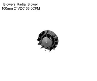 Blowers Radial Blower 100mm 24VDC 33.6CFM