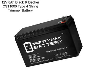 12V 8Ah Black & Decker CST1000 Type 4 String Trimmer Battery