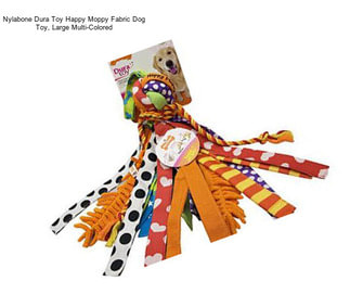 Nylabone Dura Toy Happy Moppy Fabric Dog Toy, Large Multi-Colored