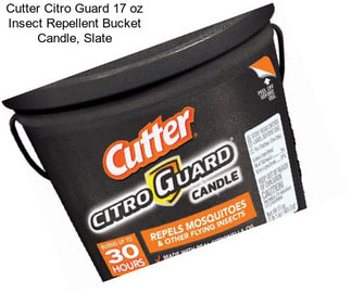 Cutter Citro Guard 17 oz Insect Repellent Bucket Candle, Slate