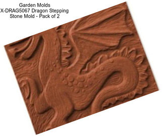 Garden Molds X-DRAG5067 Dragon Stepping Stone Mold - Pack of 2