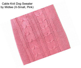 Cable Knit Dog Sweater by Midlee (X-Small, Pink)