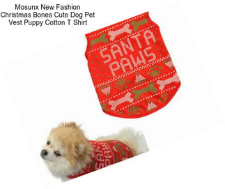 Mosunx New Fashion Christmas Bones Cute Dog Pet Vest Puppy Cotton T Shirt
