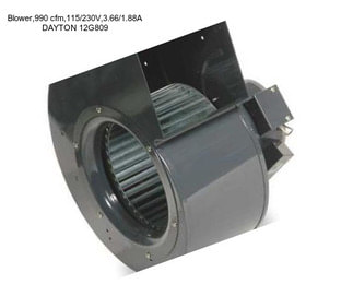 Blower,990 cfm,115/230V,3.66/1.88A DAYTON 12G809