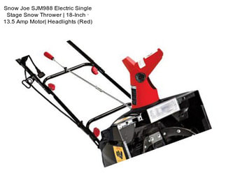 Snow Joe SJM988 Electric Single Stage Snow Thrower | 18-Inch · 13.5 Amp Motor| Headlights (Red)