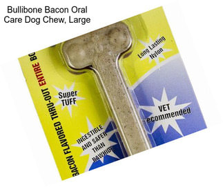 Bullibone Bacon Oral Care Dog Chew, Large