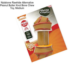 Nylabone Rawhide Alternative Peanut Butter Knot Bone Chew Toy, Medium