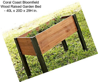 Coral Coast Bloomfield Wood Raised Garden Bed - 40L x 20D x 29H in.