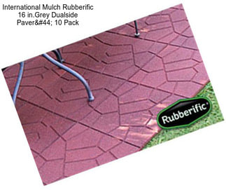 International Mulch Rubberific 16 in.Grey Dualside Paver, 10 Pack