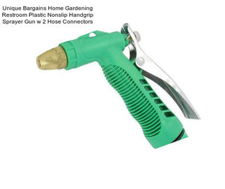 Unique Bargains Home Gardening Restroom Plastic Nonslip Handgrip Sprayer Gun w 2 Hose Connectors