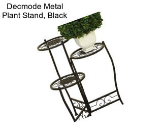 Decmode Metal Plant Stand, Black