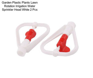 Garden Plastic Plants Lawn Rotation Irrigation Water Sprinkler Head White 2 Pcs