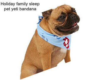 Holiday family sleep pet yeti bandana