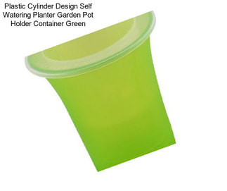 Plastic Cylinder Design Self Watering Planter Garden Pot Holder Container Green