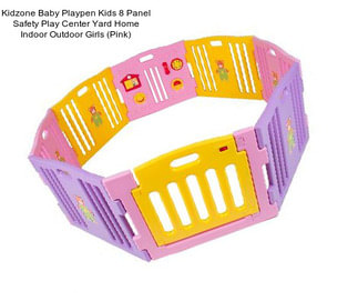 Kidzone Baby Playpen Kids 8 Panel Safety Play Center Yard Home Indoor Outdoor Girls (Pink)