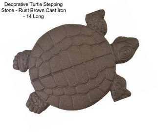 Decorative Turtle Stepping Stone - Rust Brown Cast Iron - 14\