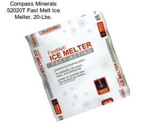 Compass Minerals 52020T Fast Melt Ice Melter, 20-Lbs.