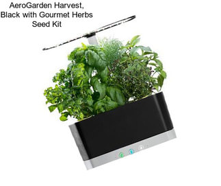 AeroGarden Harvest, Black with Gourmet Herbs Seed Kit