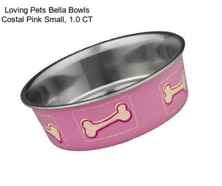 Loving Pets Bella Bowls Costal Pink Small, 1.0 CT