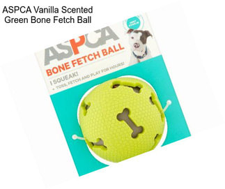 ASPCA Vanilla Scented Green Bone Fetch Ball