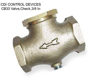 CDI CONTROL DEVICES CB33 Valve,Check,3/8 In