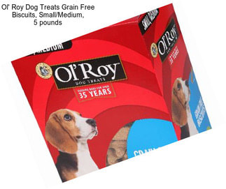 Ol\' Roy Dog Treats Grain Free Biscuits, Small/Medium, 5 pounds