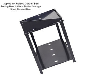 Goplus 40\'\' Raised Garden Bed Potting Bench Work Station Storage Shelf Planter Plant