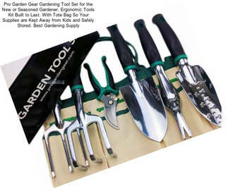 Pro Garden Gear Gardening Tool Set for the New or Seasoned Gardener. Ergonomic Tools Kit Built to Last. With Tote Bag So Your Supplies are Kept Away from Kids and Safely Stored. Best Gardening Supply