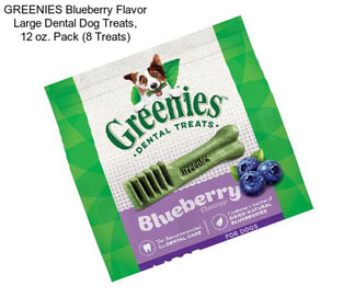 GREENIES Blueberry Flavor Large Dental Dog Treats, 12 oz. Pack (8 Treats)