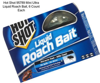 Hot Shot 95789 Mini Ultra Liquid Roach Bait, 6 Count Each