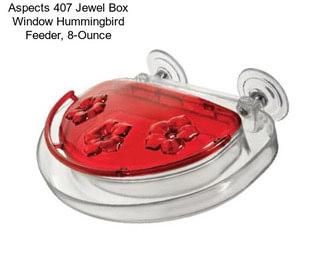 Aspects 407 Jewel Box Window Hummingbird Feeder, 8-Ounce