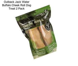 Outback Jack Water Buffalo Cheek Roll Dog Treat 2 Pack