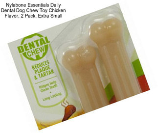 Nylabone Essentials Daily Dental Dog Chew Toy Chicken Flavor, 2 Pack, Extra Small