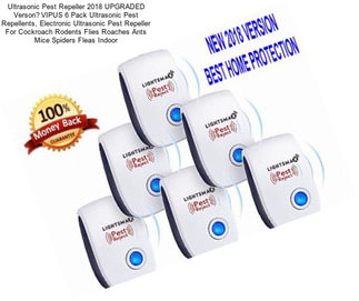 Ultrasonic Pest Repeller 2018 UPGRADED Verson，VIPUS 6 Pack Ultrasonic Pest Repellents, Electronic Ultrasonic Pest Repeller For Cockroach Rodents Flies Roaches Ants Mice Spiders Fleas Indoor