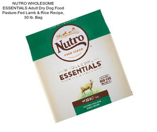 NUTRO WHOLESOME ESSENTIALS Adult Dry Dog Food Pasture-Fed Lamb & Rice Recipe, 30 lb. Bag