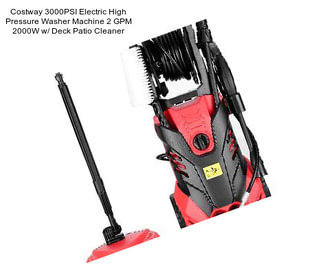 Costway 3000PSI Electric High Pressure Washer Machine 2 GPM 2000W w/ Deck Patio Cleaner