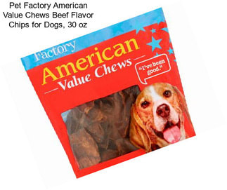 Pet Factory American Value Chews Beef Flavor Chips for Dogs, 30 oz