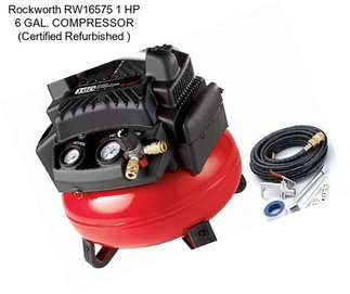 Rockworth RW16575 1 HP 6 GAL. COMPRESSOR (Certified Refurbished )